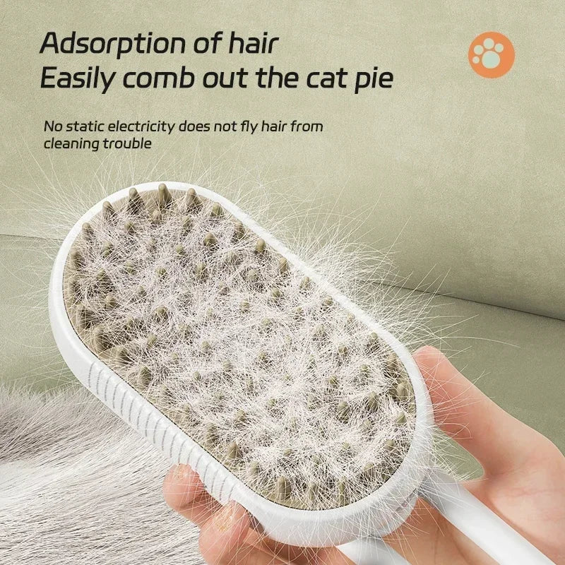 Pet comb with spray