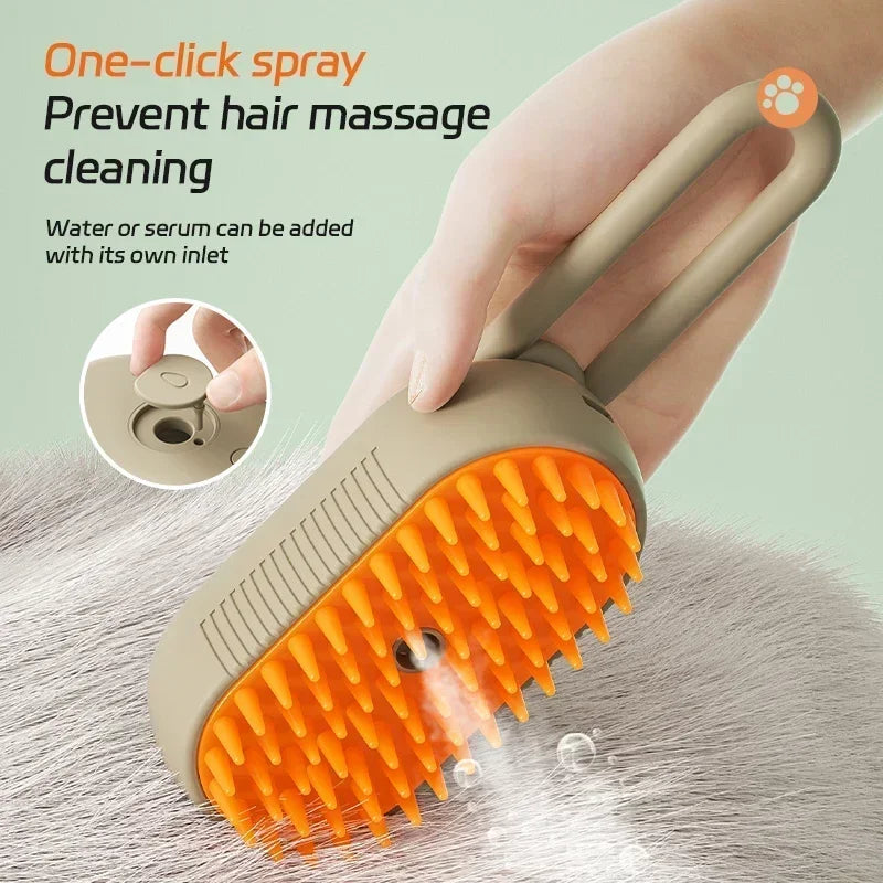 Pet comb with spray