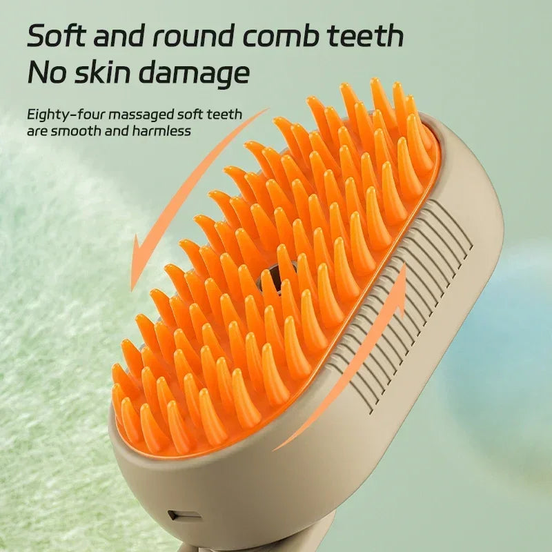 Pet comb with spray